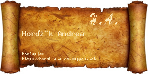Horák Andrea névjegykártya