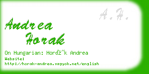 andrea horak business card